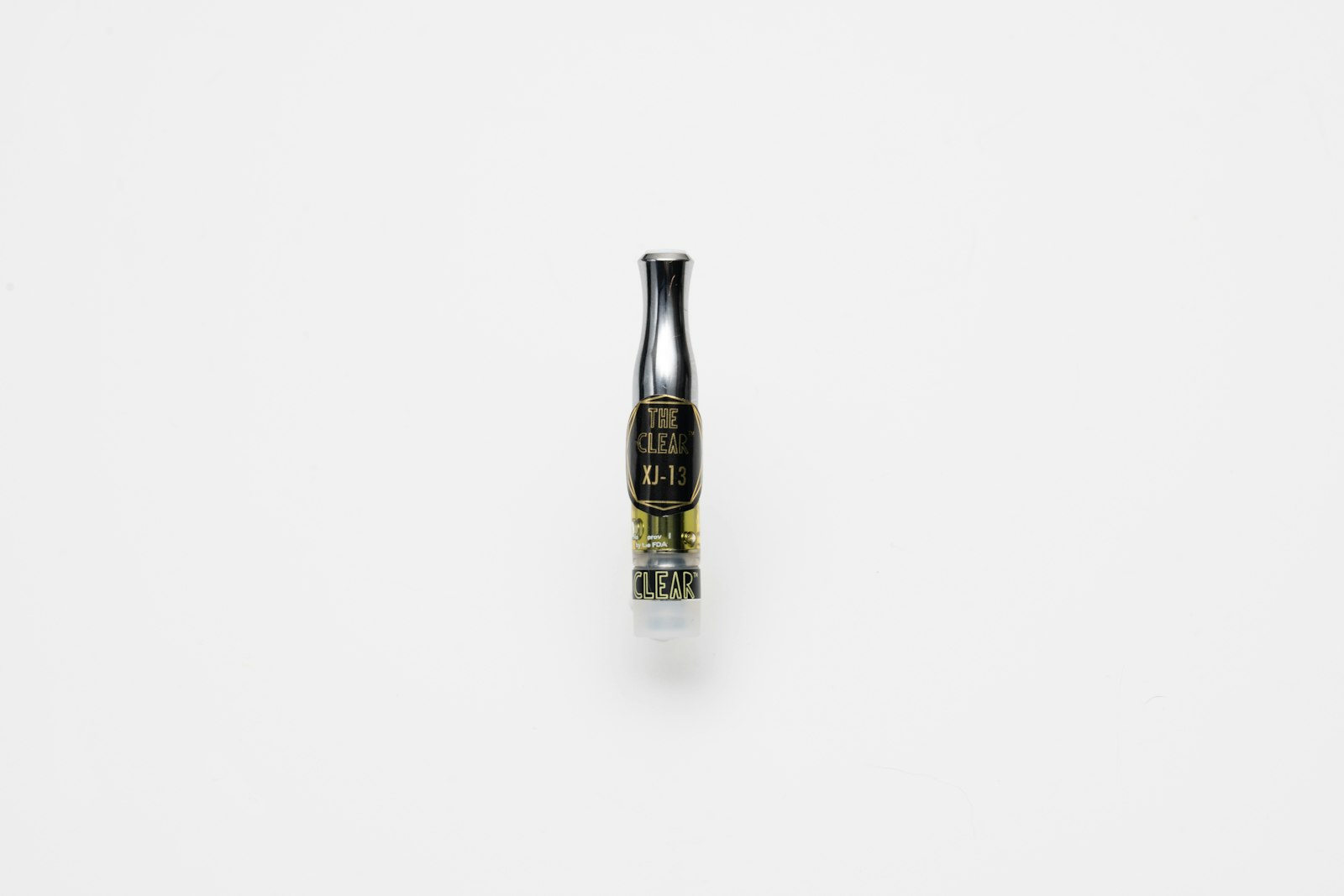 A single 510-thread cannabis oil cartridge on a white background with its strain name printed on the label